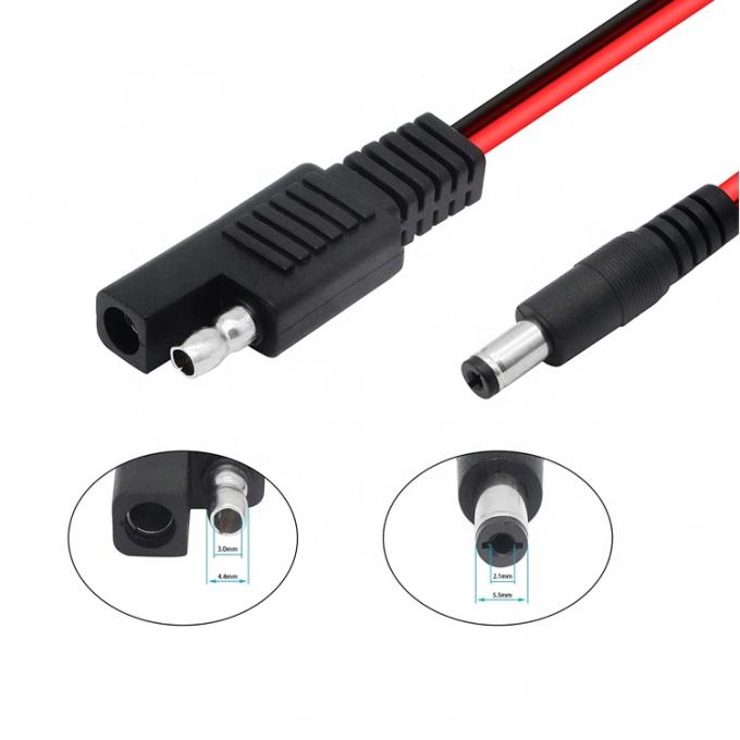 14AWG DC Plug 5.5x2.1mm Άντρας σε SAE 2 Pin Connectors Καλώδιο επέκτασης για αυτοκινητοβιομηχανικό Rv Solar Panel 2