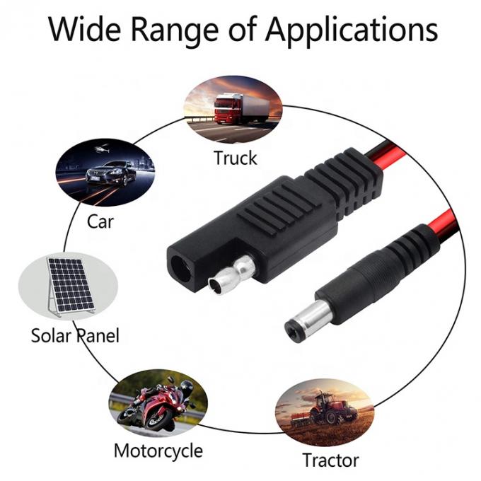 14AWG DC Plug 5.5x2.1mm Άντρας σε SAE 2 Pin Connectors Καλώδιο επέκτασης για αυτοκινητοβιομηχανικό Rv Solar Panel 4