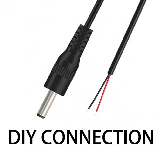 DC Barrel Jack αρσενικό 3,5x1,35mm σε απογυμνωμένο κασσίτερο καλωδίου 5