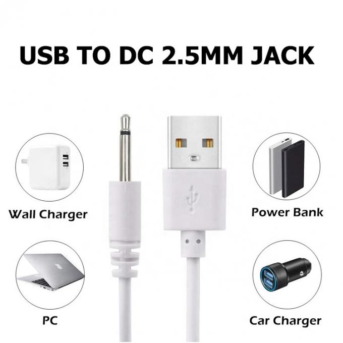 Πολλαπλών μεγεθών καλώδιο φόρτισης ισχύος USB έως 2,5 mm DC Jack για δονητή 1