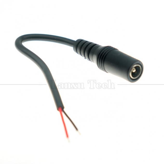 Προσαρμοσμένο DC Female Barrel Jack Plug 5.5x2.1mm Connector για να ανοίξετε καλώδιο καλωδίου για φως LED 2