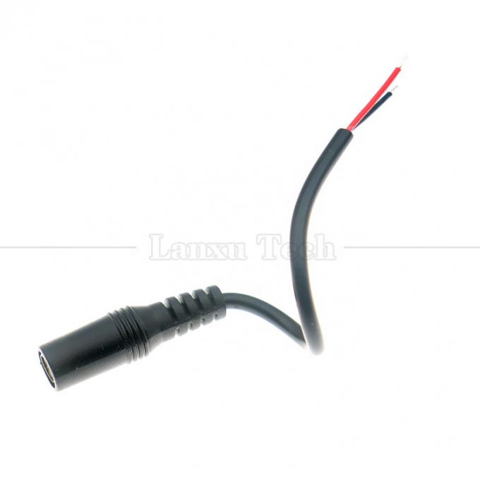 Προσαρμοσμένο DC Female Barrel Jack Plug 5.5x2.1mm Connector για να ανοίξετε καλώδιο καλωδίου για φως LED 7