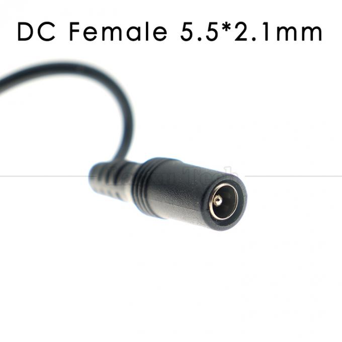 Προσαρμοσμένο DC Female Barrel Jack Plug 5.5x2.1mm Connector για να ανοίξετε καλώδιο καλωδίου για φως LED 5