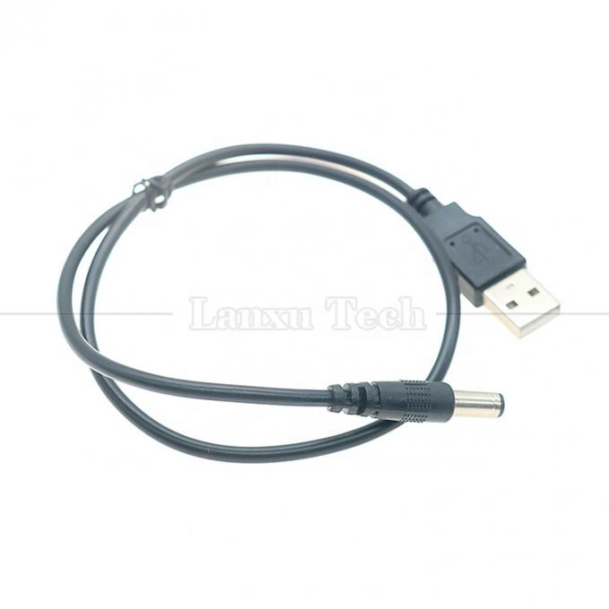 Προσαρμοσμένο 1m 5.5x2.1mm βαρέλι Jack USB σε DC καλώδιο ρεύματος 5