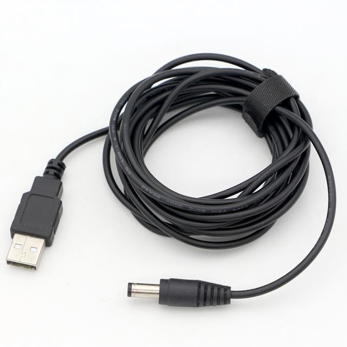 1M 2A 5V USB σε DC 5.5x2.1mm Barrel Jack Power Charger Cable για φως Led Φώτα Φωνάκτης Φαν Tablet Camera Router TV Box 7