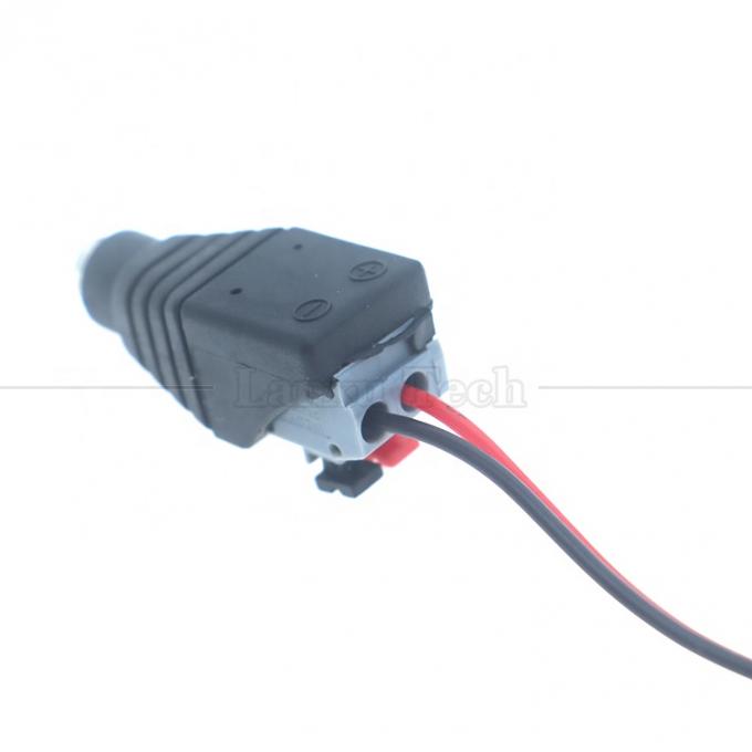 Πατήστε το κουμπί Solderless DC 5.5*2.1mm Male Female Jack to 2p Wire Connection Cable Connector Power Adapter για κάμερα LED Strip 2