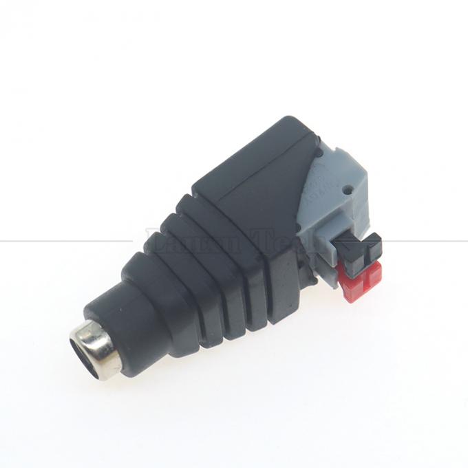 Πατήστε το κουμπί Solderless DC 5.5*2.1mm Male Female Jack to 2p Wire Connection Cable Connector Power Adapter για κάμερα LED Strip 5