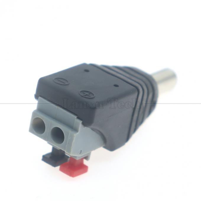 Πατήστε το κουμπί Solderless DC 5.5*2.1mm Male Female Jack to 2p Wire Connection Cable Connector Power Adapter για κάμερα LED Strip 4
