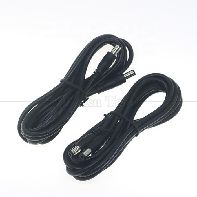 Προσαρμοσμένο 16AWG 18 20 22 24 26 28 AWG αρσενικό προς αρσενικό 5.5x2.1mm 5.5x2.5mm 3.5x1.35mm 12V DC Plug Power Supply Extension Cable για CCTV 4