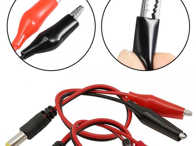 30cm DC 5,5x2,1mm αρσενικό θηλυκό σε διπλό αλγατορίτη κλιπ τροφοδοσία ηλεκτρικής ενέργειας καλώδιο DC 2
