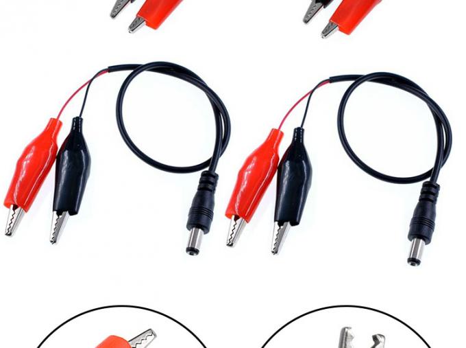 30cm DC 5,5x2,1mm αρσενικό θηλυκό σε διπλό αλγατορίτη κλιπ τροφοδοσία ηλεκτρικής ενέργειας καλώδιο DC 1