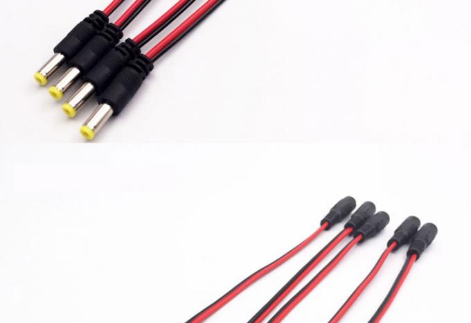 30cm DC 5,5x2,1mm αρσενικό θηλυκό σε διπλό αλγατορίτη κλιπ τροφοδοσία ηλεκτρικής ενέργειας καλώδιο DC 4