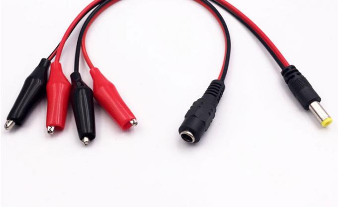 30cm DC 5,5x2,1mm αρσενικό θηλυκό σε διπλό αλγατορίτη κλιπ τροφοδοσία ηλεκτρικής ενέργειας καλώδιο DC 6