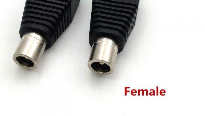 Χωρίς έλξη Εισαγωγή αρσενικό Γυναίκα 2.1 X 5.5mm DC Jack Connector Power Terminal Plug Adapter για LED Strip CCTV Camera 4