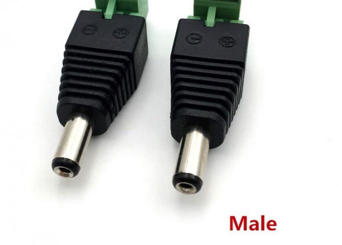 Χωρίς έλξη Εισαγωγή αρσενικό Γυναίκα 2.1 X 5.5mm DC Jack Connector Power Terminal Plug Adapter για LED Strip CCTV Camera 2