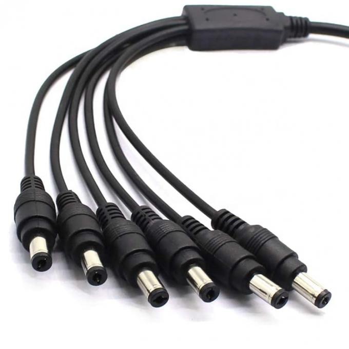 1 έως 6 τρόποι 1 Γυναίκα έως 6 Άντρας 5.5x2.1 mm DC Power Supply Splitter Cable για κάμερα CCTV LED Strip 2