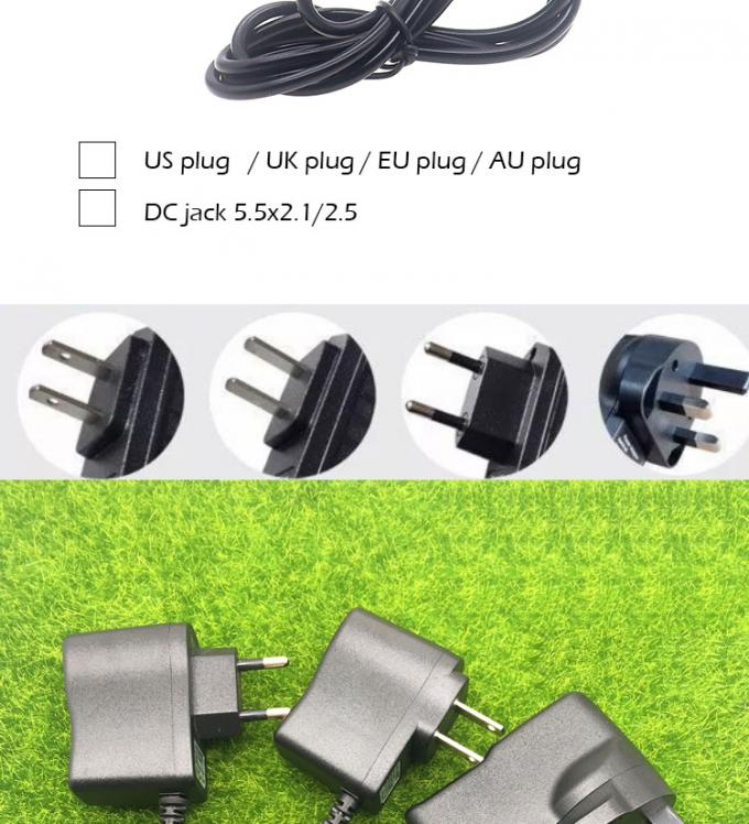 ΗΠΑ ΕΕ Ηνωμένο Βασίλειο AU Εμπλοκή AC σε 5V 9V 12V DC 5.5x2.1mm 2.5 Jack Power Supply Adapter 1