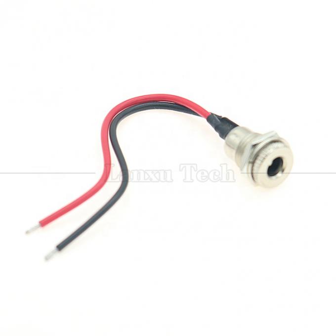 10cm 18AWG 5A Panel Mount DC 099 Γυναικεία πρίζα 5.5x2.1mm 2.5mm Μεταλλικό συρματόσχοινο σύνδεσμο για να ανοίξετε καλώδια με τενεκεδάκια 1