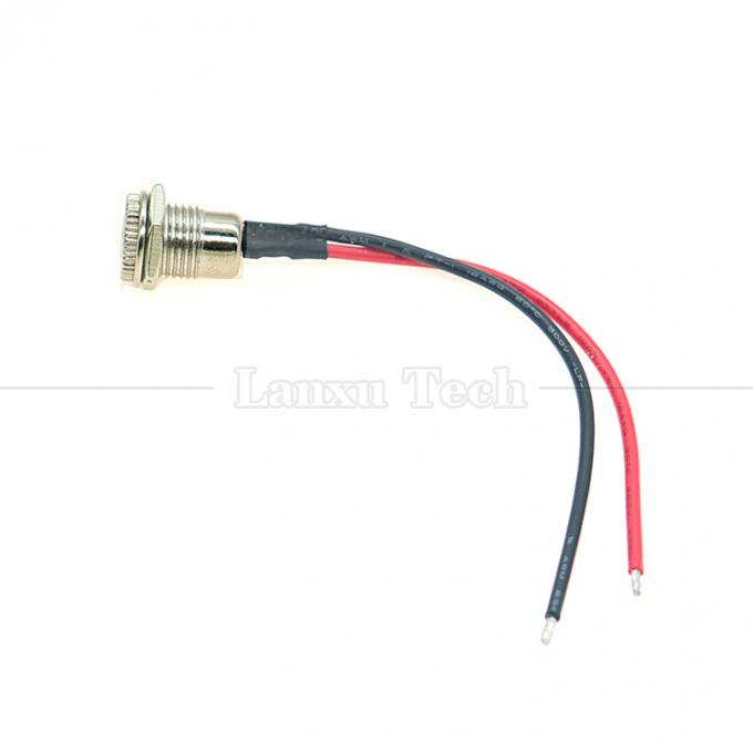 10cm 18AWG 5A Panel Mount DC 099 Γυναικεία πρίζα 5.5x2.1mm 2.5mm Μεταλλικό συρματόσχοινο σύνδεσμο για να ανοίξετε καλώδια με τενεκεδάκια 6
