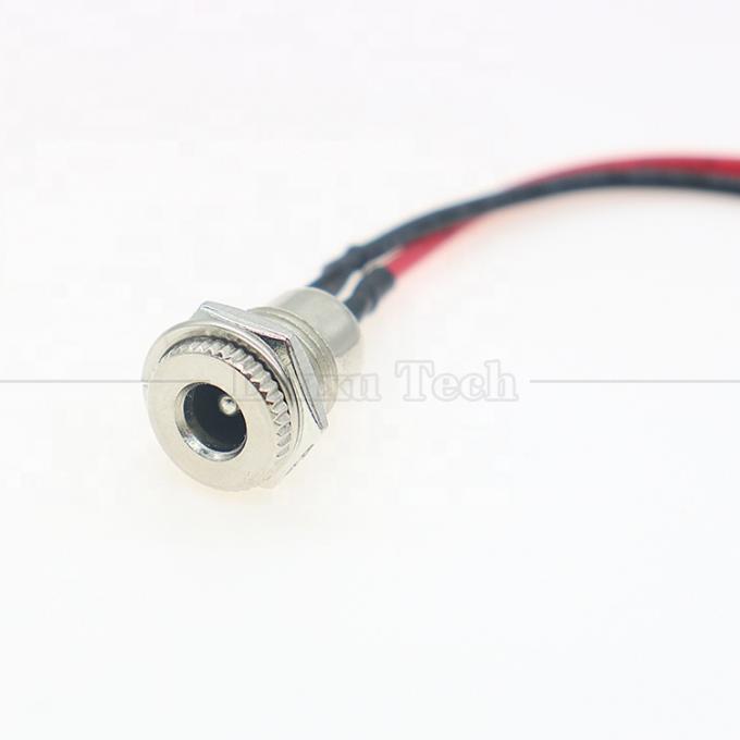 10cm 18AWG 5A Panel Mount DC 099 Γυναικεία πρίζα 5.5x2.1mm 2.5mm Μεταλλικό συρματόσχοινο σύνδεσμο για να ανοίξετε καλώδια με τενεκεδάκια 4