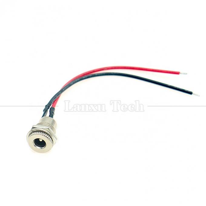 10cm 18AWG 5A Panel Mount DC 099 Γυναικεία πρίζα 5.5x2.1mm 2.5mm Μεταλλικό συρματόσχοινο σύνδεσμο για να ανοίξετε καλώδια με τενεκεδάκια 5