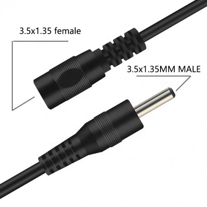 Αρσενικό προς θηλυκό 3.5 1.35mm DC καλώδιο επέκτασης ισχύος για κάμερα CCTV Power Bank 2