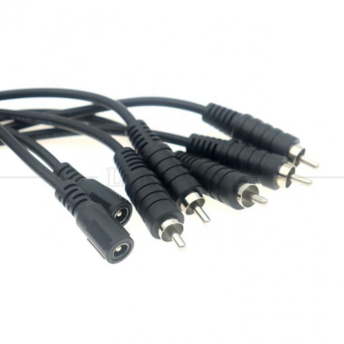 RCA αρσενικό σε συνεχές ρεύμα 5.5x2.5mm 5.5x2.1mm θηλυκό Plug Barrel Jack 12V DC καλώδιο τροφοδοσίας πεδίου 0
