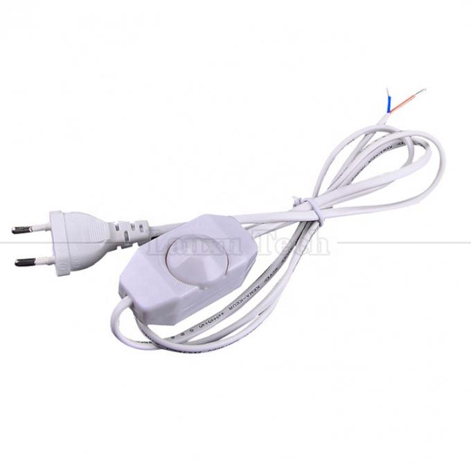 1.8m EU Plug ON OFF LED Dimmer Controller Adapter AC Power Extension Cable για τραπεζική λάμπα 1