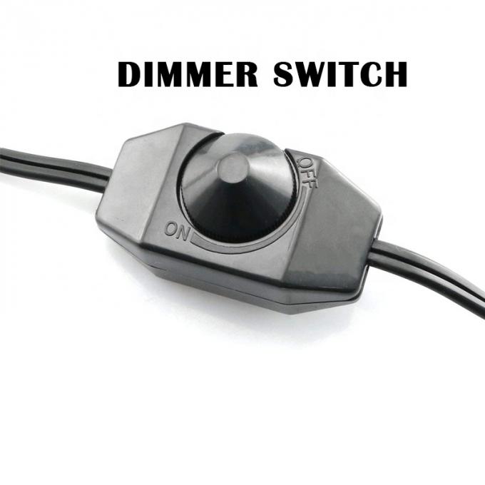 1.8m περιστρεφόμενο κουμπί ρυθμιζόμενο LED dimmer διακόπτη ελεγκτή καλώδιο ρεύματος για λάμπα LED ταινία 2