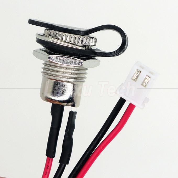 Αδιάβροχη DC θηλυκή πρίζα 5.5x2.1mm 5.5x2.5mm Jack DC099 έως XH2.54 PH SH VH καλώδιο συνδέσμου με κάλυμμα 3