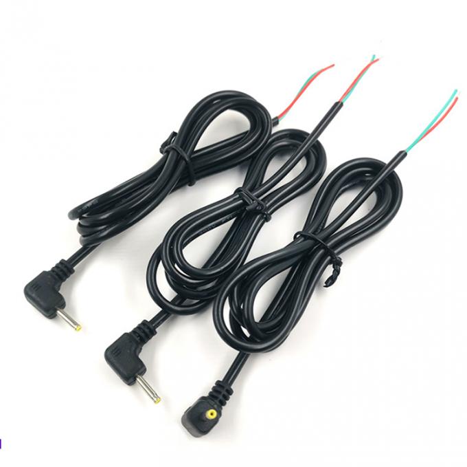 Προσαρμοσμένο 90 βαθμών γωνία DC βαρέλι Jack 2.5x0.7mm για να απογυμνωθεί καλωδιωμένο γυμνό καλώδιο 1