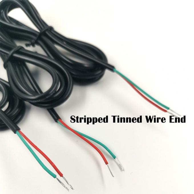 Προσαρμοσμένο 90 βαθμών γωνία DC βαρέλι Jack 2.5x0.7mm για να απογυμνωθεί καλωδιωμένο γυμνό καλώδιο 3