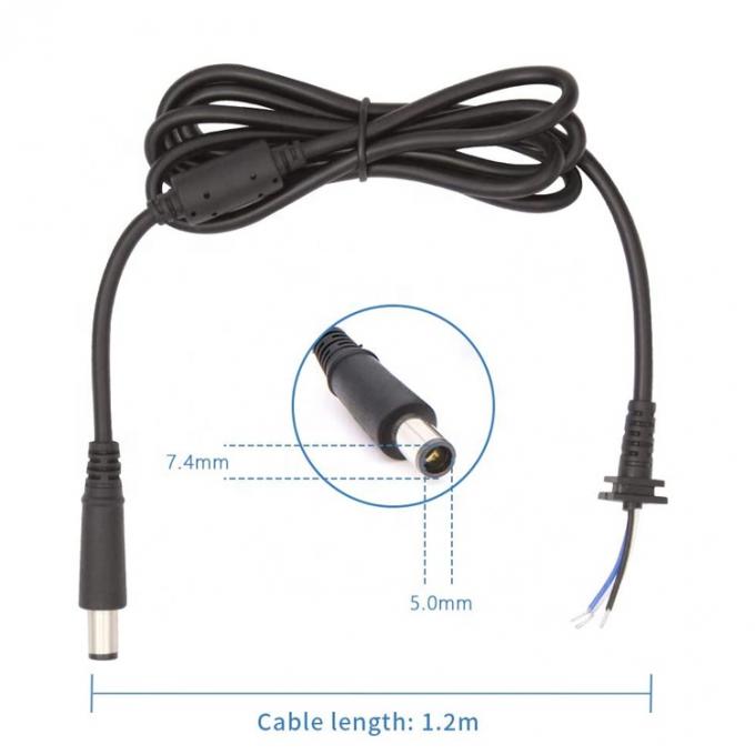 DC 7.4x5.0mm αρσενικό βαρέλι Jack για γυμνό άκρο κονσερβοποιημένο ανοιχτό pigtails καλώδιο επέκτασης σύρματος για προσαρμογέα φορητού υπολογιστή 0