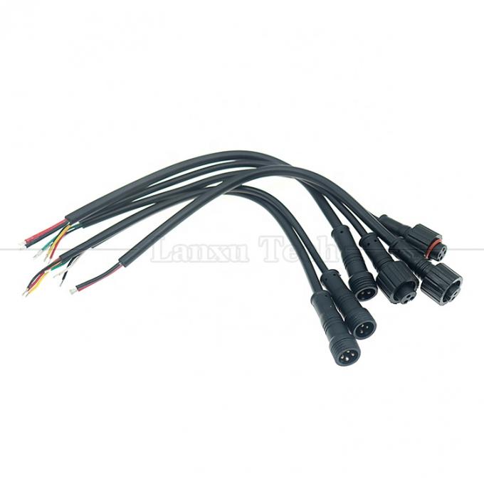 Προσαρμογή IP67 IP68 Αδιάβροχο M12 2pin 3pin 4pin M12 DC για να ανοίξετε γυμνά καλώδια Τελικό καλώδιο για φως LED 2