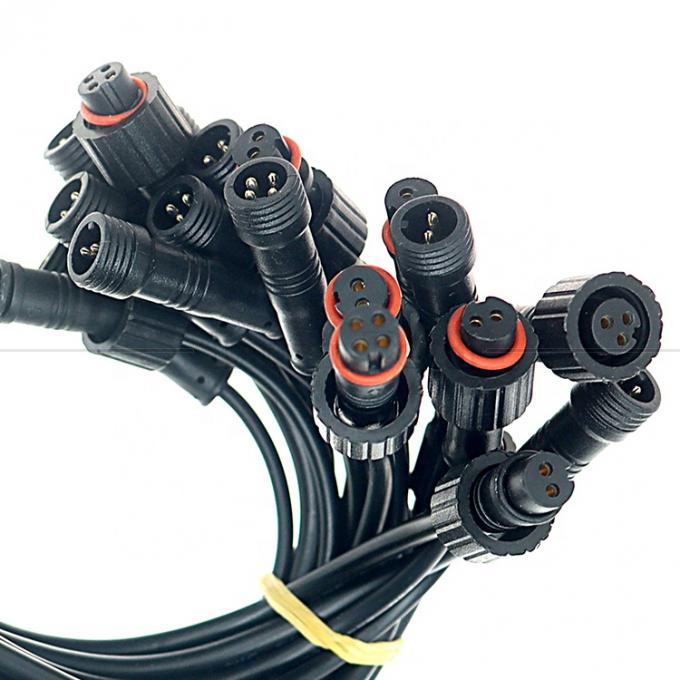 Προσαρμογή IP67 IP68 Αδιάβροχο M12 2pin 3pin 4pin M12 DC για να ανοίξετε γυμνά καλώδια Τελικό καλώδιο για φως LED 1