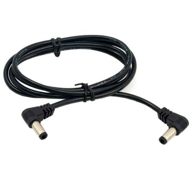 90 μοίρες γωνία από αρσενικό σε αρσενικό 5.5x2.1mm DC καλώδιο επέκτασης ισχύος 1