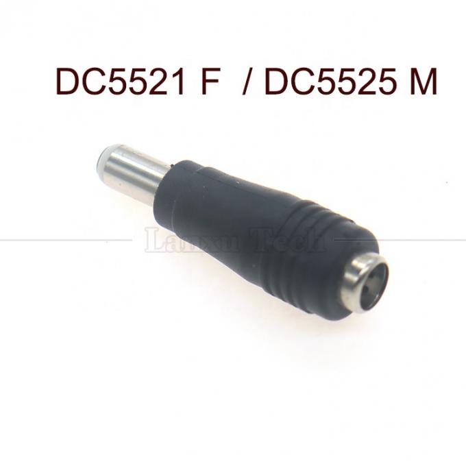5.5x2.1mm Γυναίκα σε 5.5x2.5mm Πλάκ αρσενικό DC Power Barrel Jack Connector Converter Adapter 2