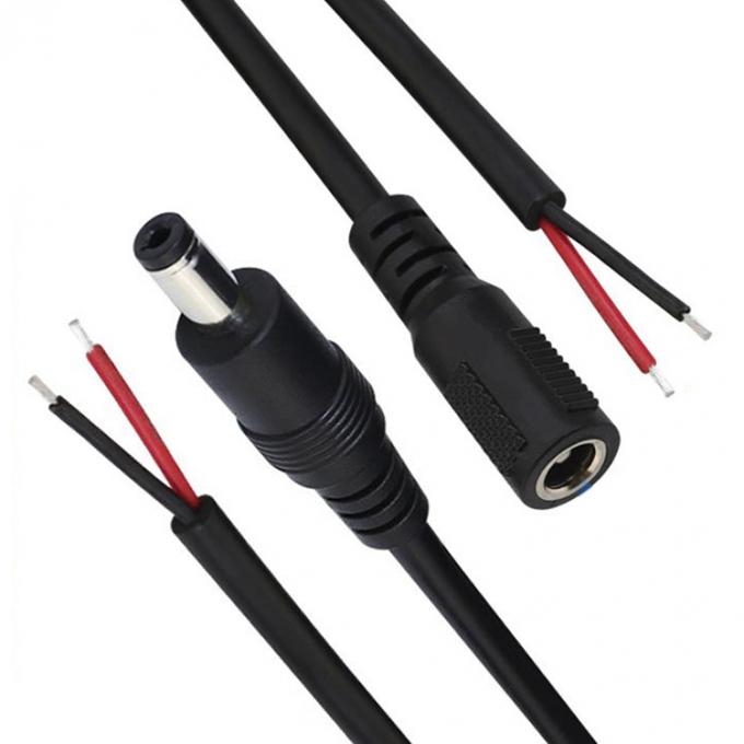 Άντρας Γυναίκα 5.5x2.1mm 5.5x2.5mm 3.5x1.35mm DC Plug Jack Socket για να ανοίξετε γυμνά καλώδια Pigtail End Cable για LED CCTV κάμερα ασφαλείας 1