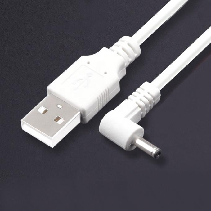 Προσαρμοσμένη γωνία 90 μοίρες 1m USB σε DC αρσενικό 3.5x1.35mm καλώδιο επέκτασης ρεύματος 2