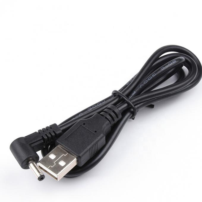 Προσαρμοσμένη γωνία 90 μοίρες 1m USB σε DC αρσενικό 3.5x1.35mm καλώδιο επέκτασης ρεύματος 4