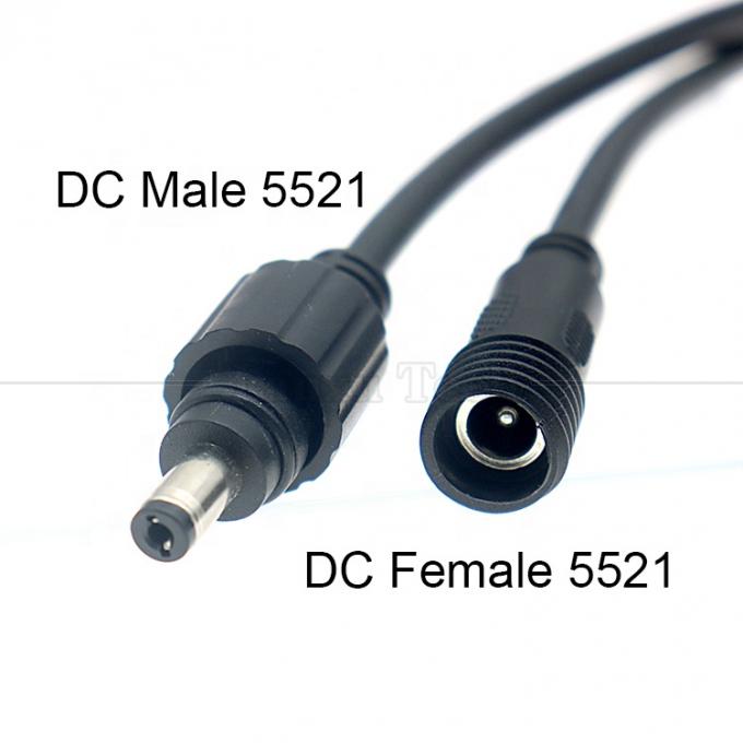 IP67 Αδιάβροχο αρσενικό θηλυκό 5.5x2.1mm 5.5x2.5mm 3.5x1.35mm Jack DC Power Extension Cable 2