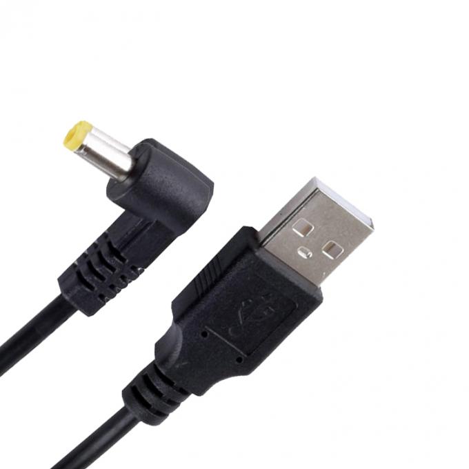 90 μοίρες γωνία σχήμα L 1m USB σε DC αρσενικό καλώδιο φόρτισης επέκτασης 4.0x1.7mm 5