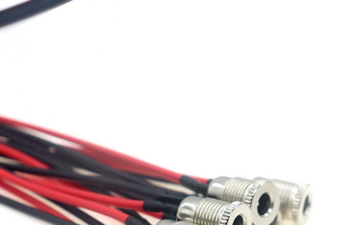 18AWG 10A Μεταλλικό νηματοποιημένο θηλυκό πύργο DC099 5.5x2.1mm 5.5x2.5mm Panel Mount Connector Pigtail DC Power Jack Cable 4