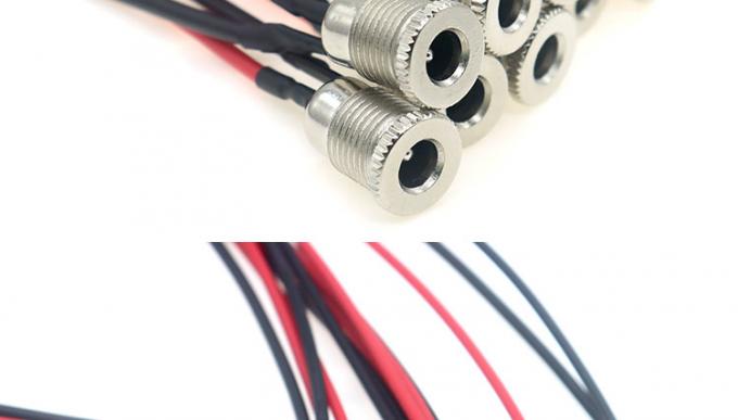 18AWG 10A Μεταλλικό νηματοποιημένο θηλυκό πύργο DC099 5.5x2.1mm 5.5x2.5mm Panel Mount Connector Pigtail DC Power Jack Cable 5