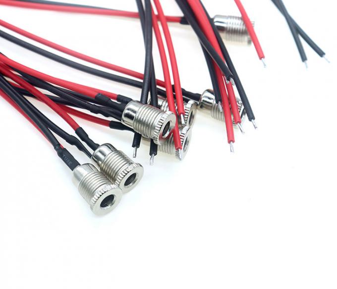 18AWG 10A Μεταλλικό νηματοποιημένο θηλυκό πύργο DC099 5.5x2.1mm 5.5x2.5mm Panel Mount Connector Pigtail DC Power Jack Cable 6