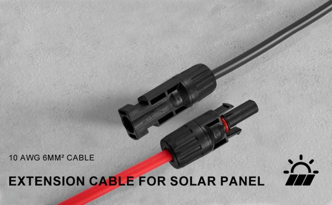 10AWG 6mm Αδιάβροχο Ηλιακό Καλώδιο Ηλιακό Πανέλιο Διορθωτής Σύρματος Ηλιακό Καλώδιο Επέκτασης με Γυναικεία και Ανδρικά Συνδέτες 2