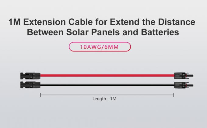 10AWG 6mm Αδιάβροχο Ηλιακό Καλώδιο Ηλιακό Πανέλιο Διορθωτής Σύρματος Ηλιακό Καλώδιο Επέκτασης με Γυναικεία και Ανδρικά Συνδέτες 4