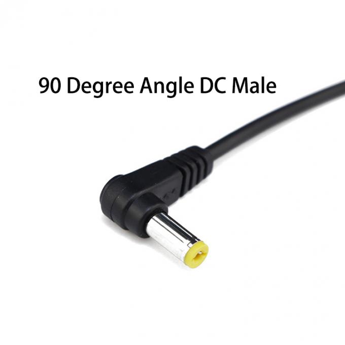 90 μοίρες γωνία αρσενικό DC 2.1x5.5 βαρέλι Jack για να ανοίξει απογυμνωμένο καλωδίου καλωδίου γυμνό άκρο 2
