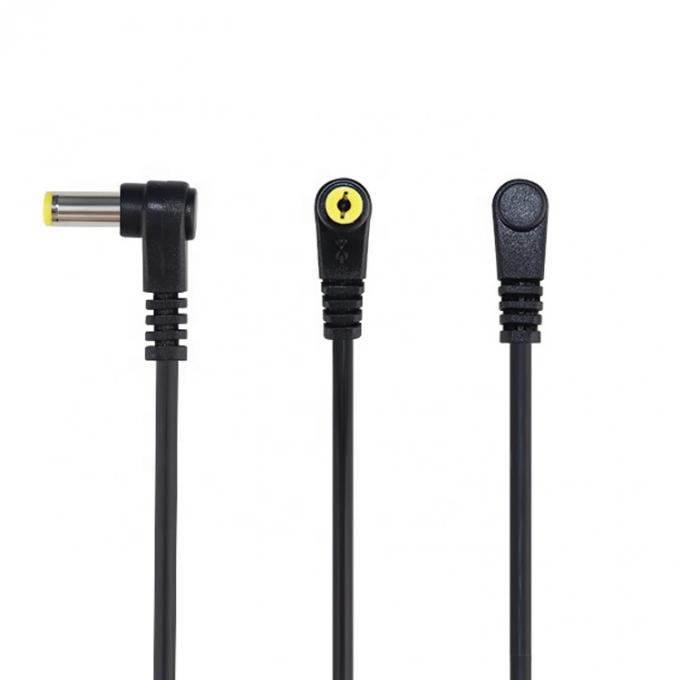 90 μοίρες γωνία αρσενικό DC 2.1x5.5 βαρέλι Jack για να ανοίξει απογυμνωμένο καλωδίου καλωδίου γυμνό άκρο 3