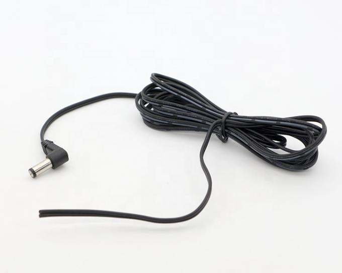 90 μοίρες γωνία DC βαρέλι Jack 2.1x5.5mm αρσενικό θηλυκό για να ανοίξει Pigtail DC καλώδιο ρεύματος 1